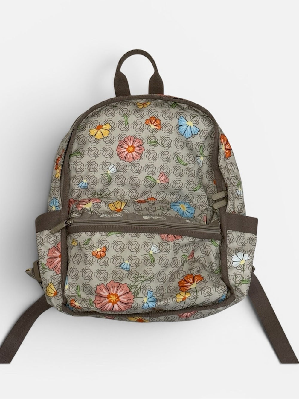 Lesportsac Beige/Taupe Fabric Bag with Logo